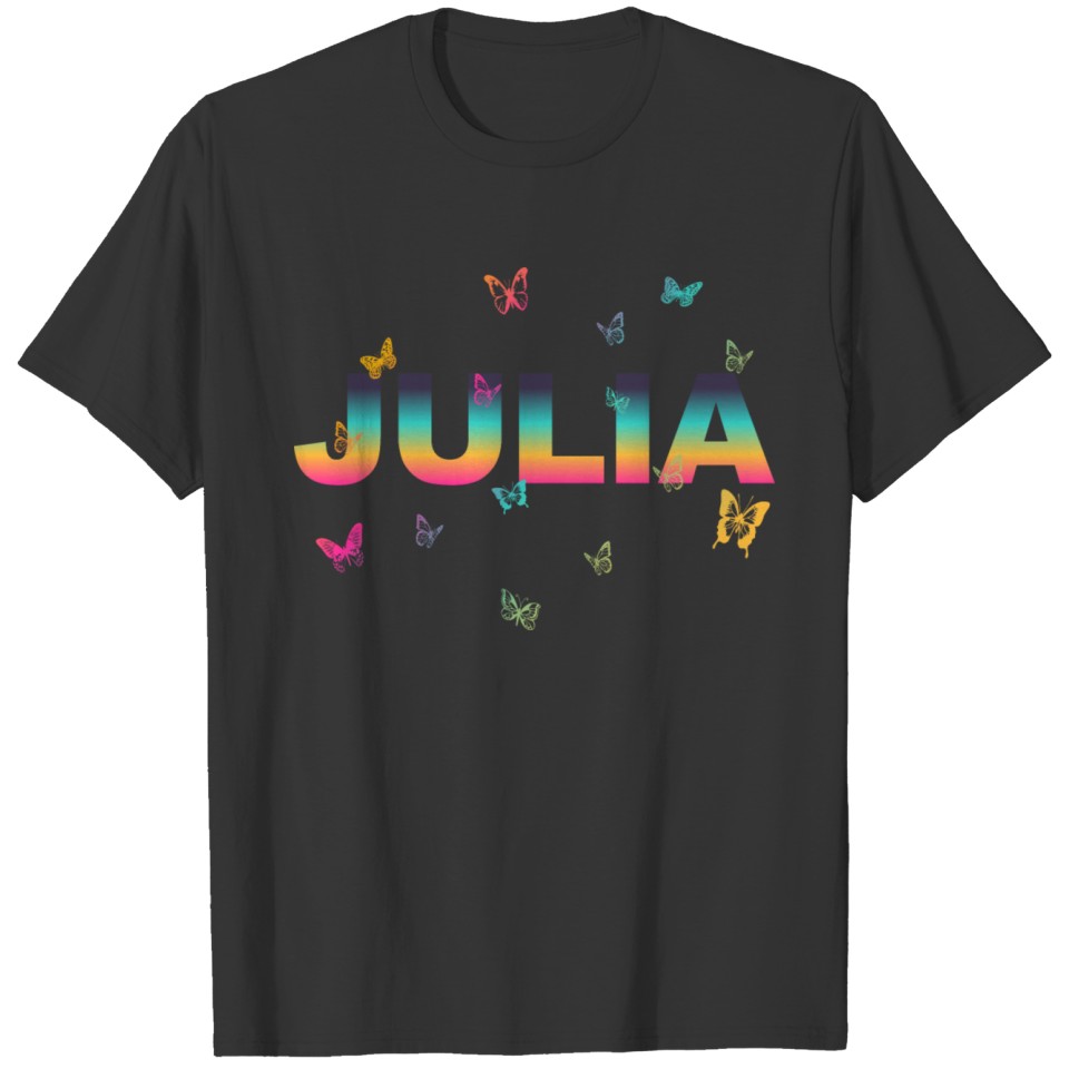 Julia - Beautiful name with butterflies for Girls T-shirt