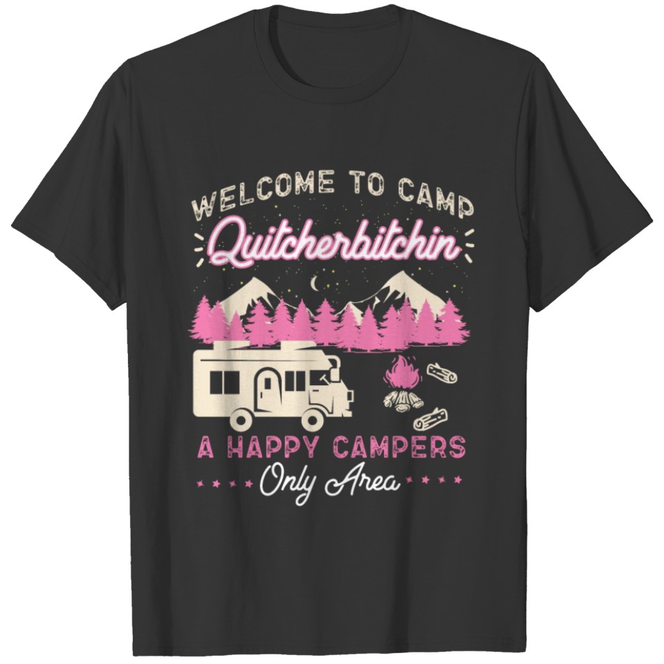 Camping Motorhome Campfire Welcome T-shirt