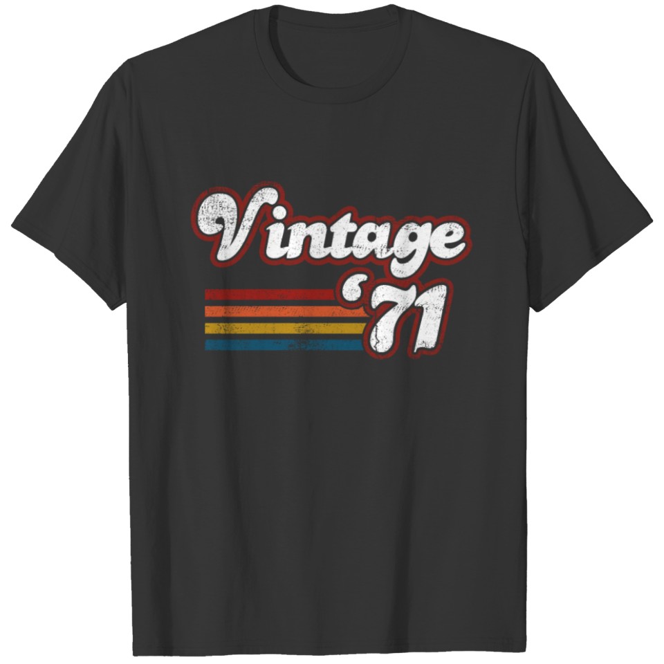 Vintage 1971 50th Birthday Gift for Men Women 50 T Shirts