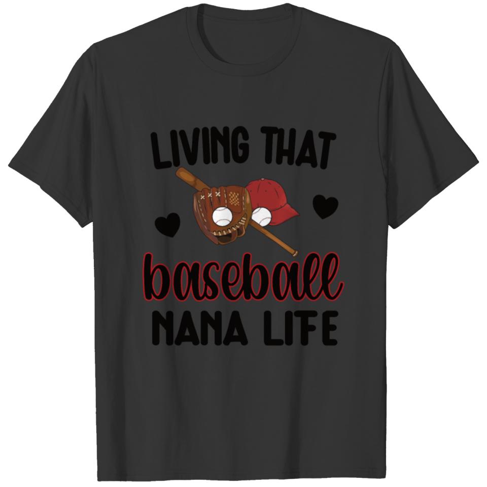Baseball Nana Grandma Baseball Lover Mothers Day T-shirt