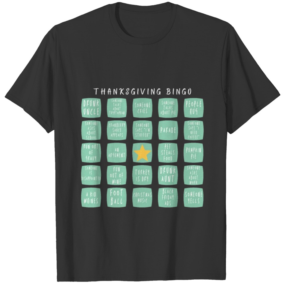 Thanksgiving Bingo Thanksgiving Design T-shirt