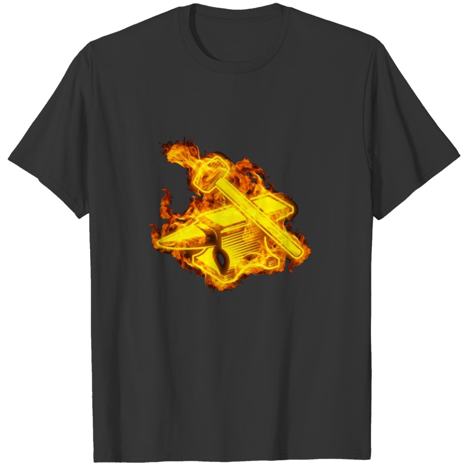 Fire Forging Hammer Blacksmith T-shirt