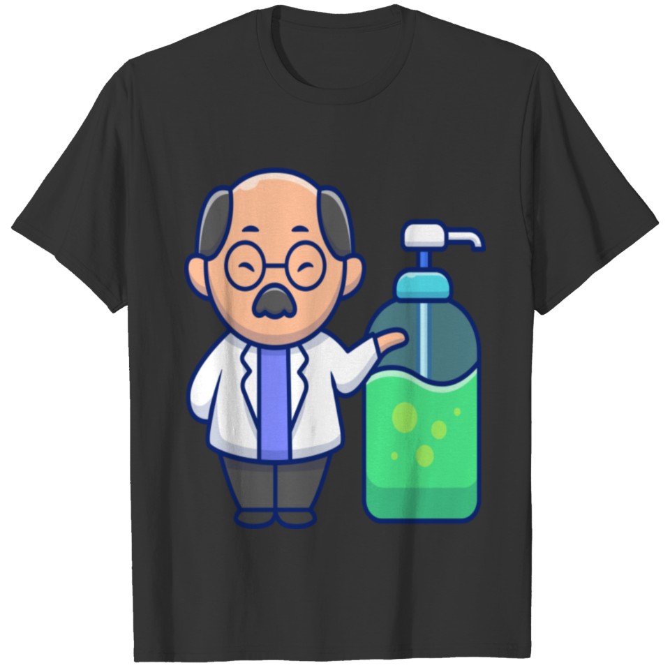 Cute doctor with hand sanitizer cartoon T Shirts