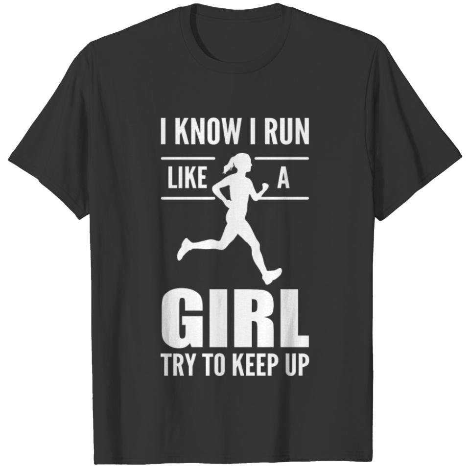 Run like girl Girl Racer Gift T-shirt
