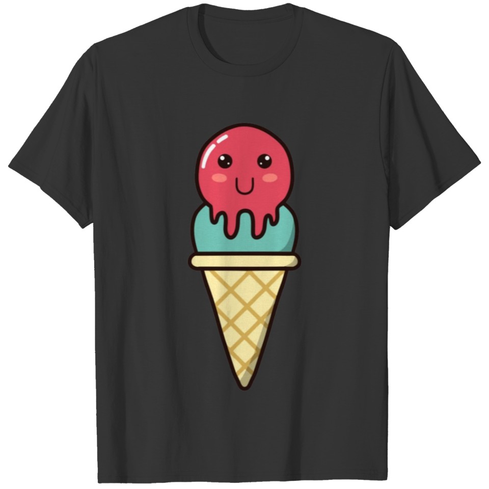 Cute Kawaii Colorful Ice Cream T Shirts