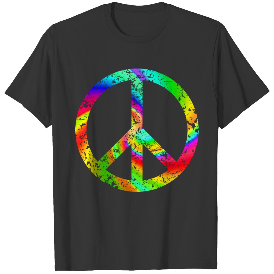 Tie Dye Peace Symbol Psychedelic Fan Or LGBT T-shirt