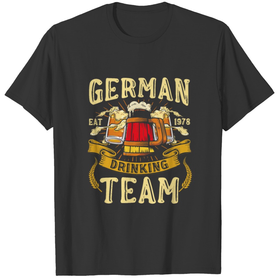 German Drinking Team Germany Flag Oktoberfest Beer T-shirt
