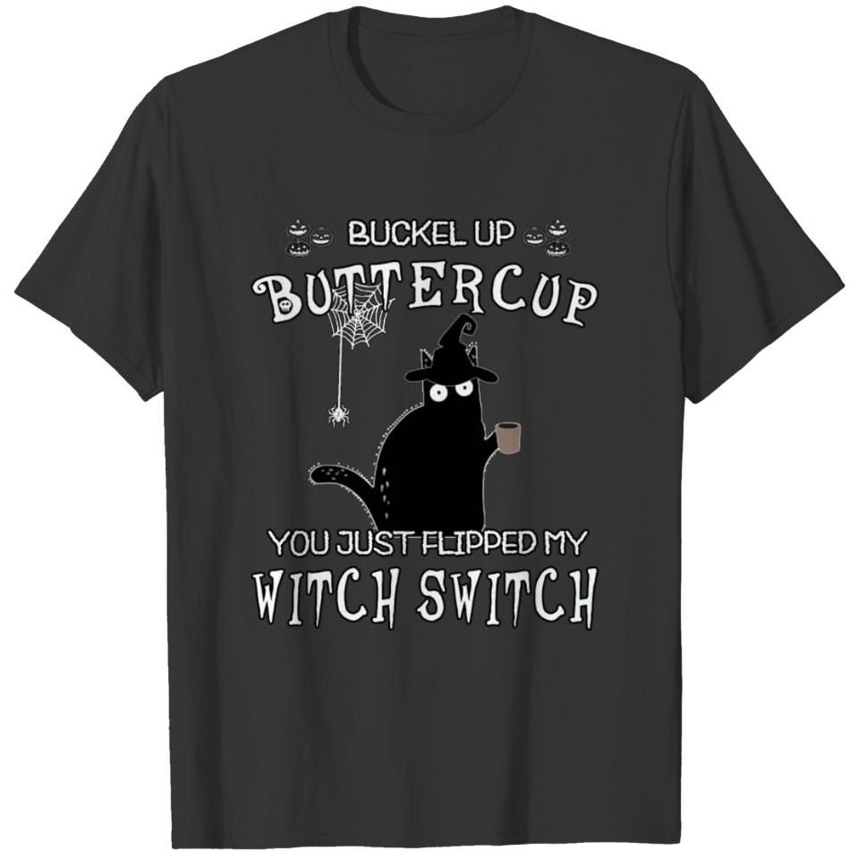 Halloween Cat & Witches T-shirt