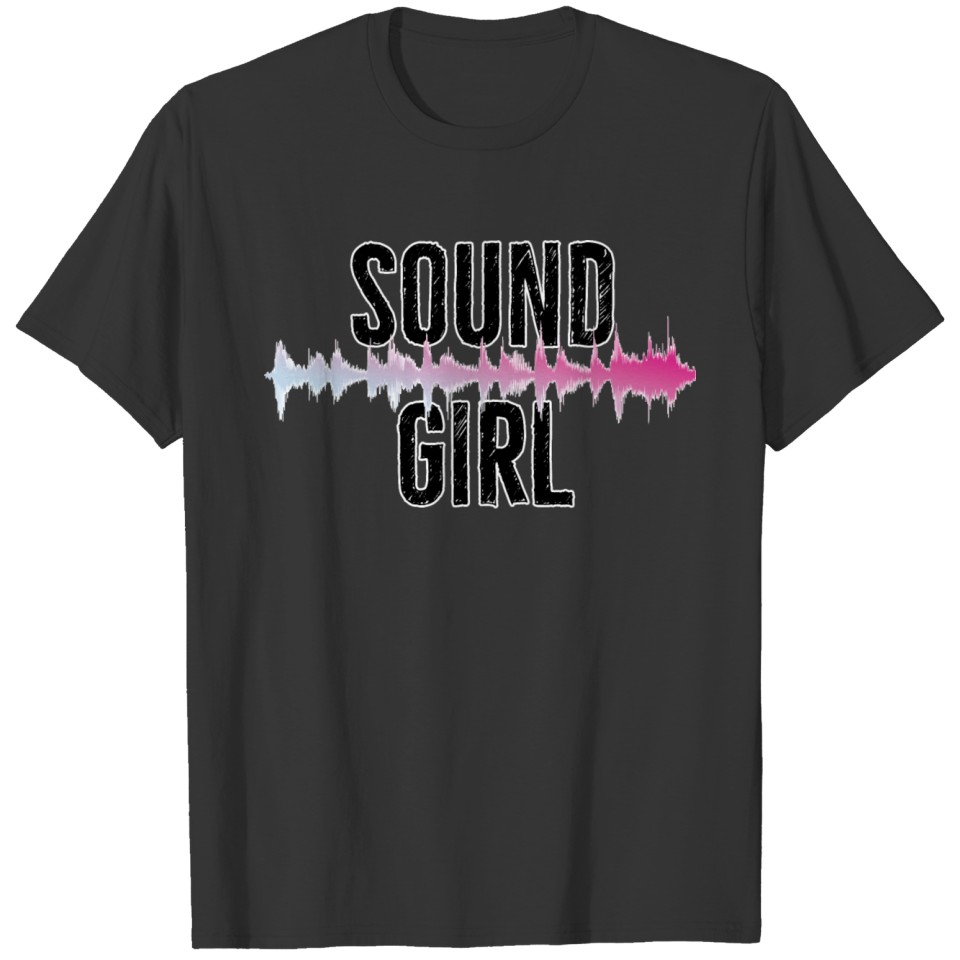 Sound Girl | Pink Sound Wave T Shirts