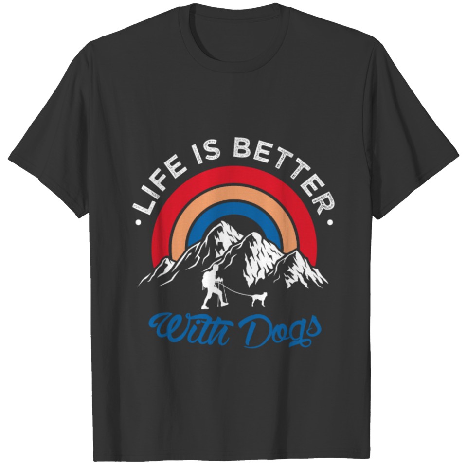 Funny Hiking Hiking with dog T-shirt