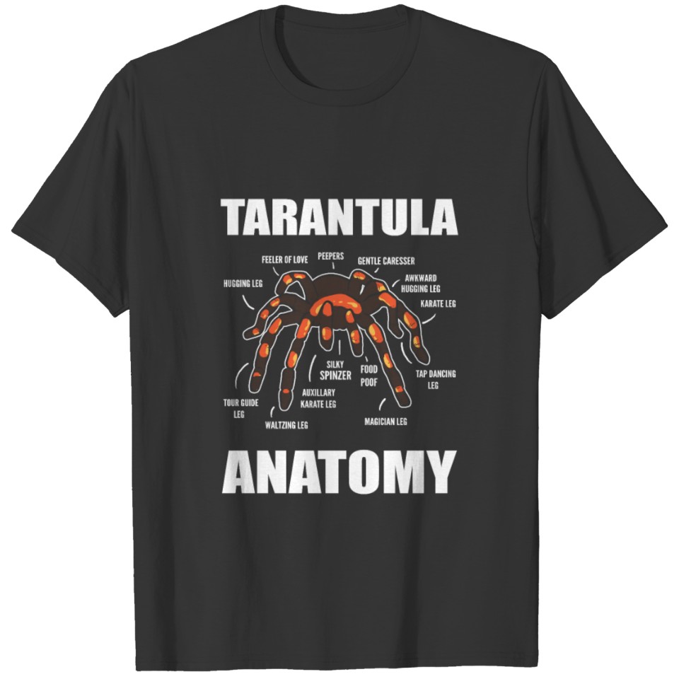 Science Spiders Insect Lover Tarantula Anatomy T Shirts