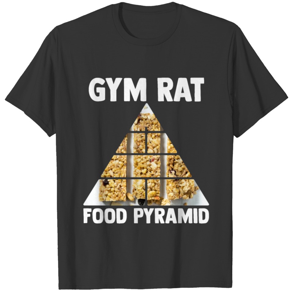 Gym Rat Food Pyramid Bodybuilder Exercise Food T-shirt