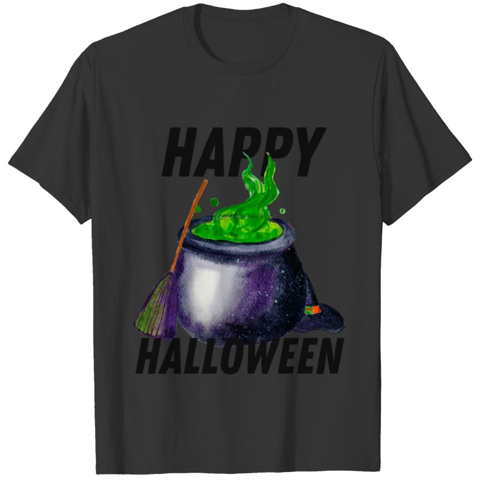Happy Halloween Costume Halloween Witch Caldron T-shirt
