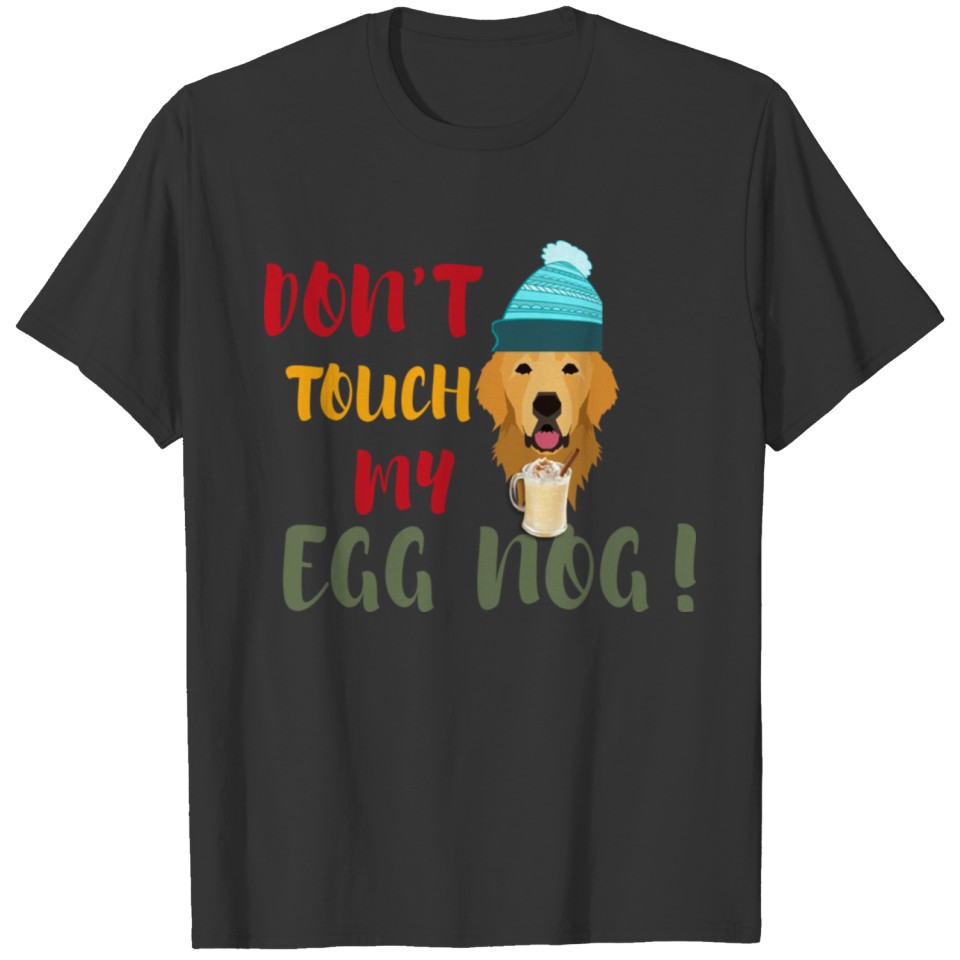 Christmas Egg nog Lover shirt Golden Retriever Dog T-shirt