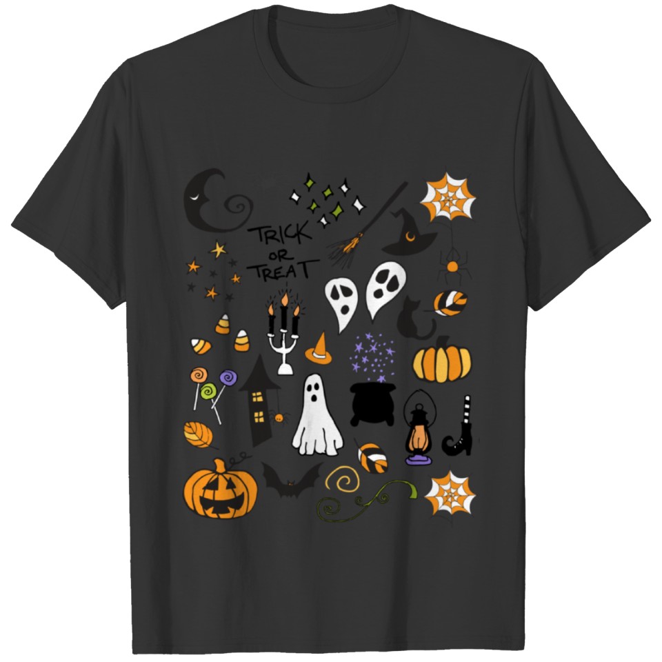 Halloween Doodles Sweatshirt Halloween trick or T-shirt