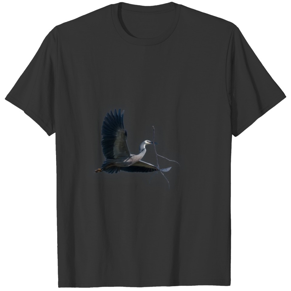 heronflyingsticktransparent T-shirt