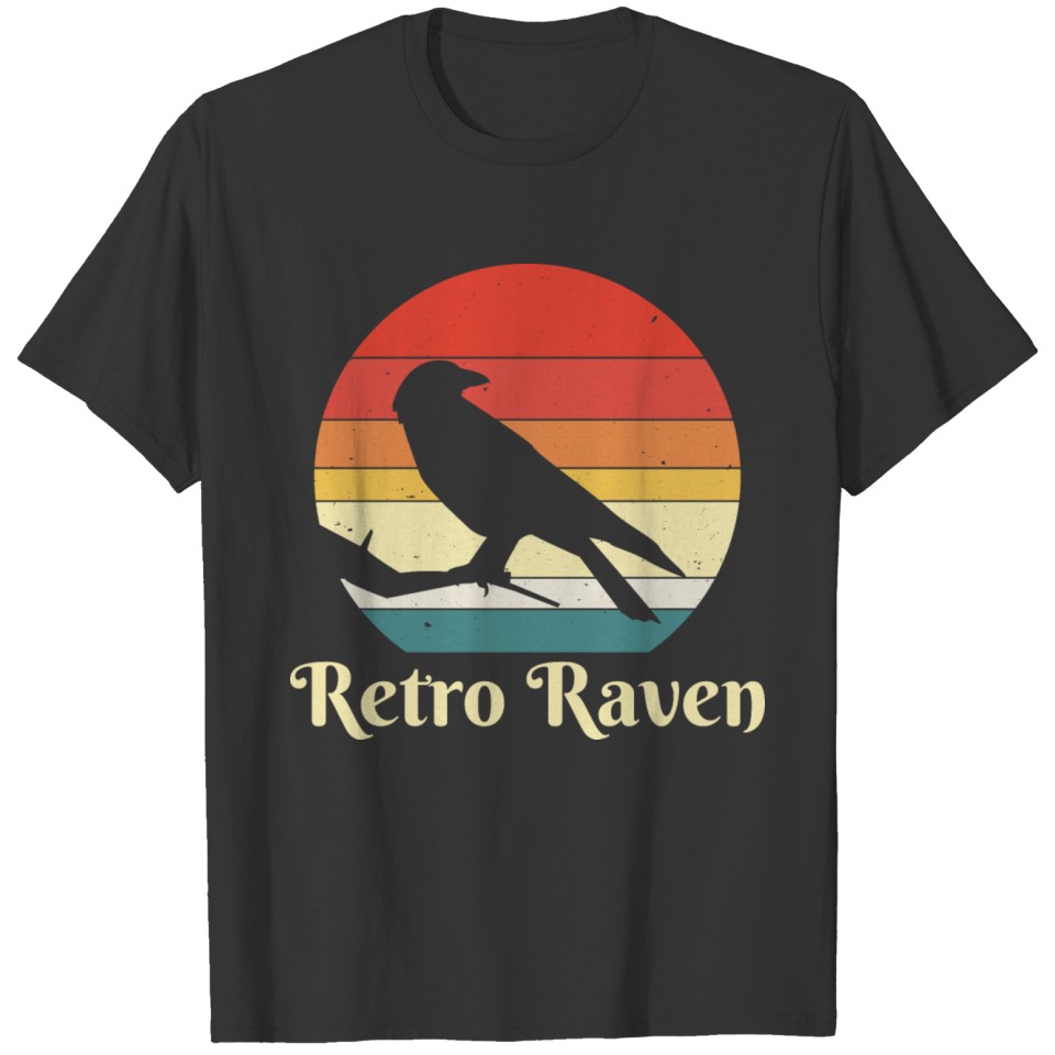 Classic Retro Crow Raven Bird T-shirt