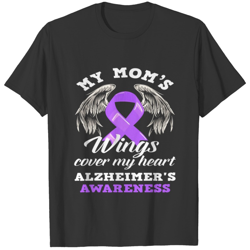 My Mom's Wings Heart Alzheimer's Awareness T-shirt