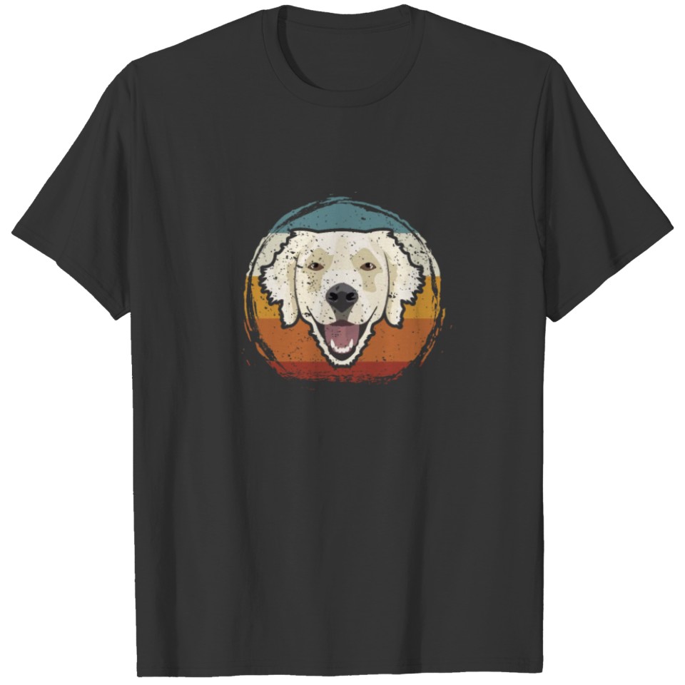 Smiling Golden Retriever Retro T-shirt