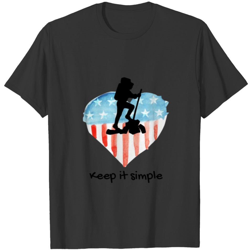 Patriotic Keep it Simple Hiker T-shirt