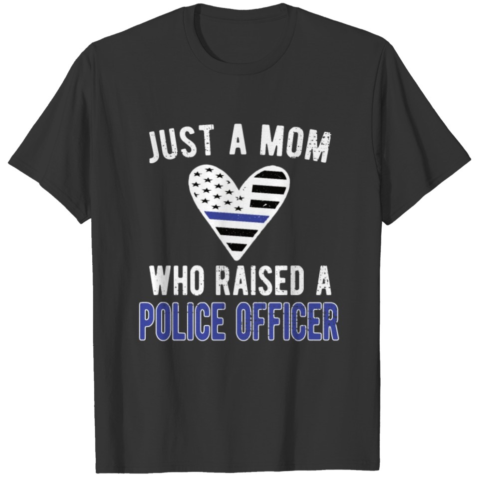 Police Officer Mom Blue Line Cop Mom Police Mother T Shirts
