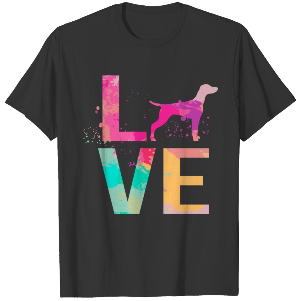 Colorful Vizsla Dog Mom Gifts Vizsla.png T Shirts