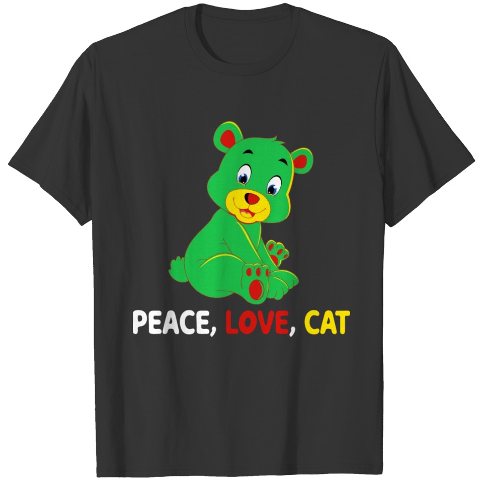 PEACE LOVE CAT T-shirt
