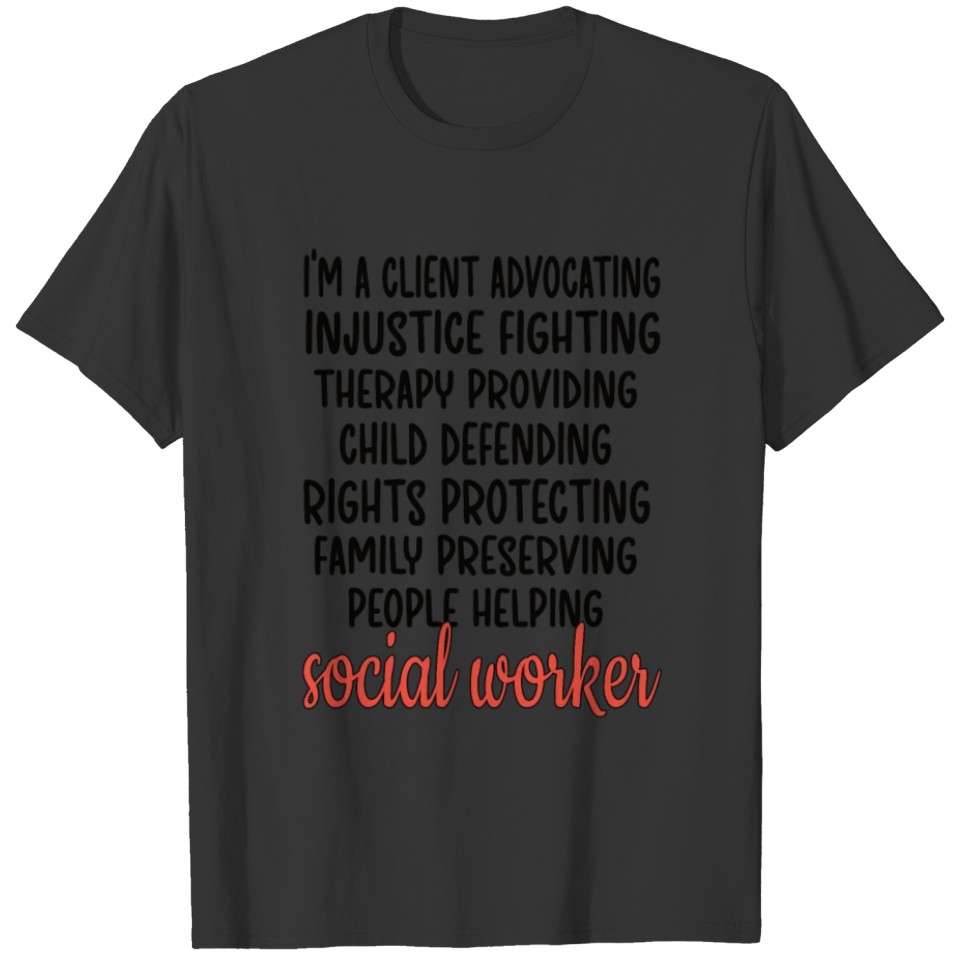 Social Worker Appreciation Gifts Social Work Month T-shirt