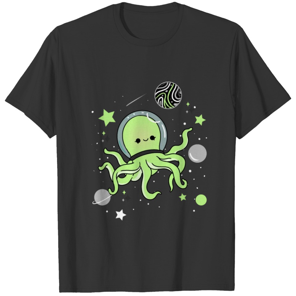 Agender Octopus In Space Agender Pride T-shirt