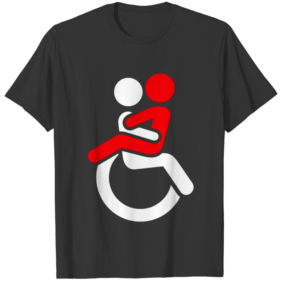Wheelchair Love for adults. Humor T Shirts