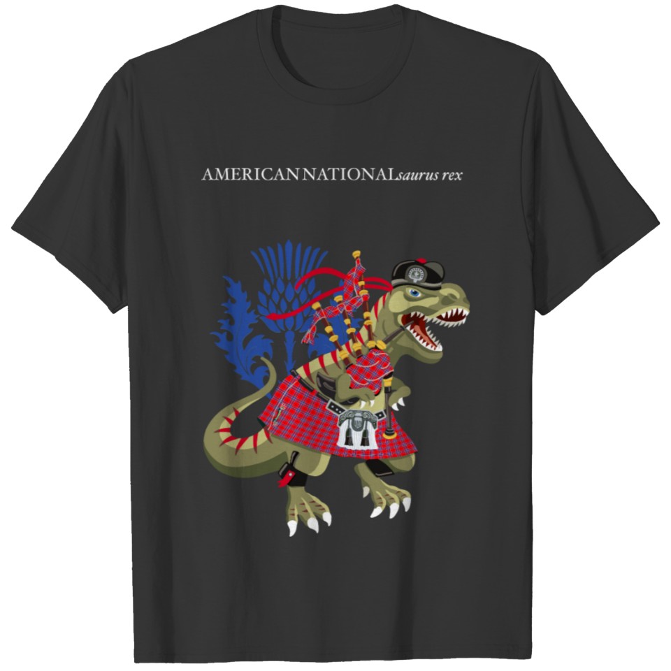 Clanosaurus Rex AMERICANNATIONALsaurus American T-shirt