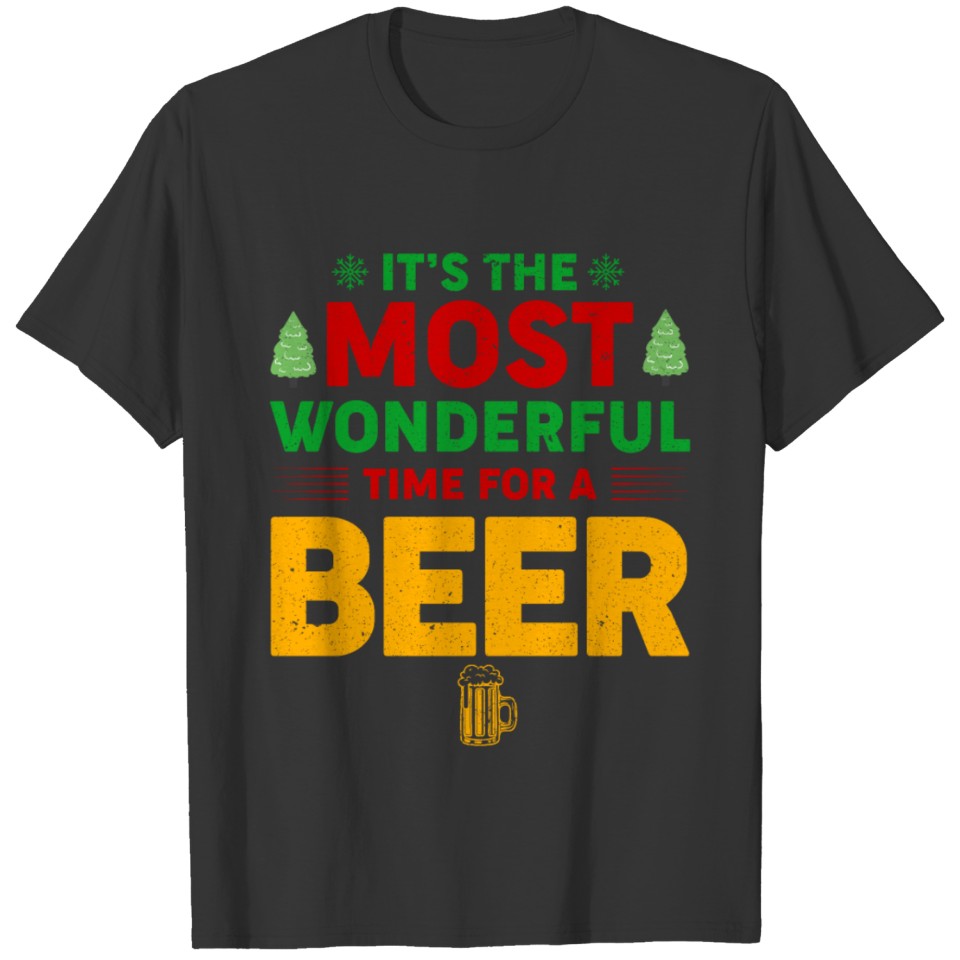 Most Wonderful Time For A Beer Christmas Gifts T-shirt