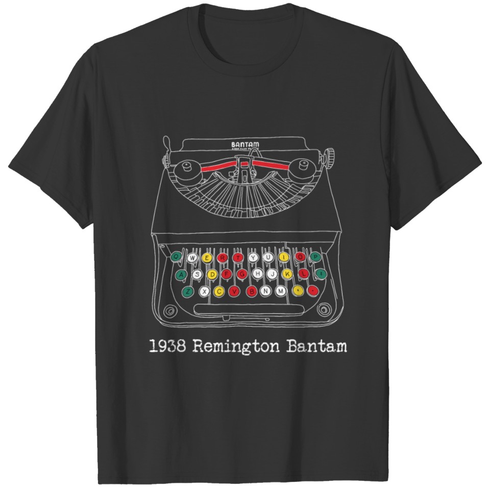 Remington Typewriter T Shirts, Colorful Keycaps