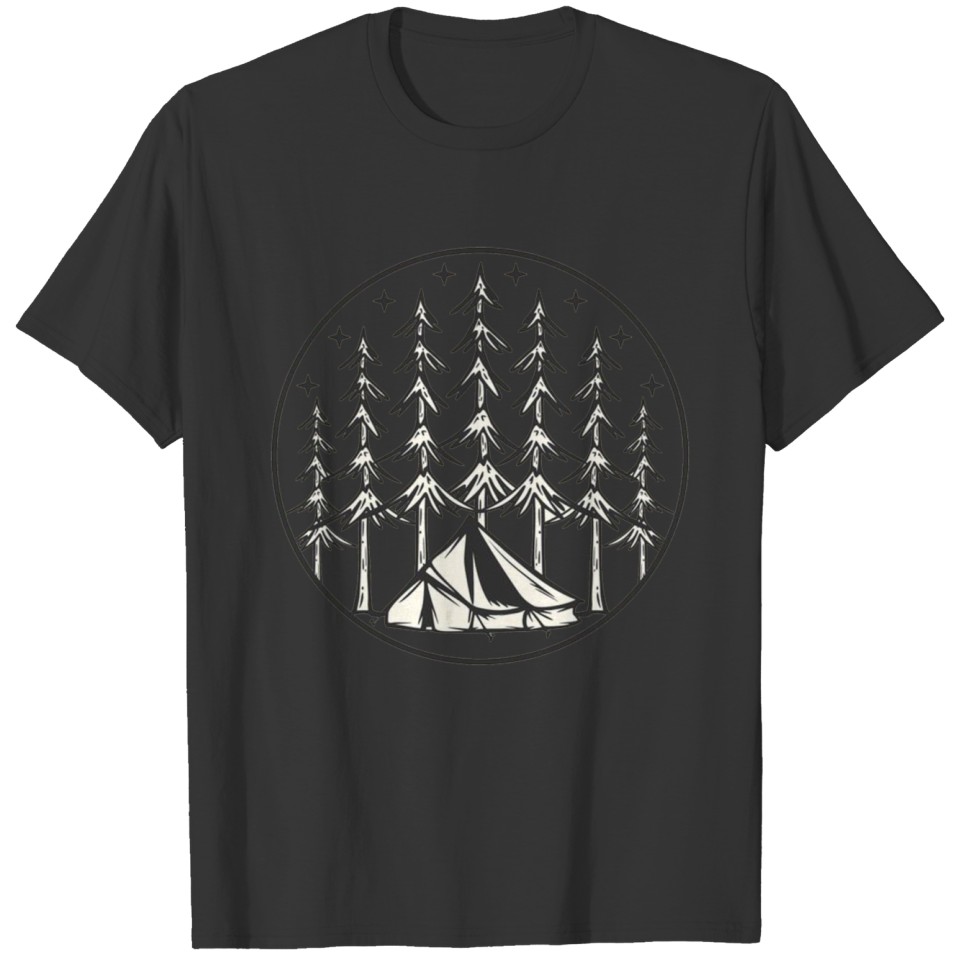 Camping In The Nature Vintage T Shirts