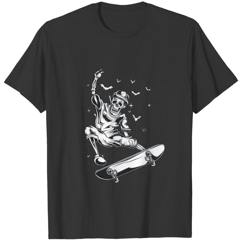 Skeleton Skate Board T-shirt