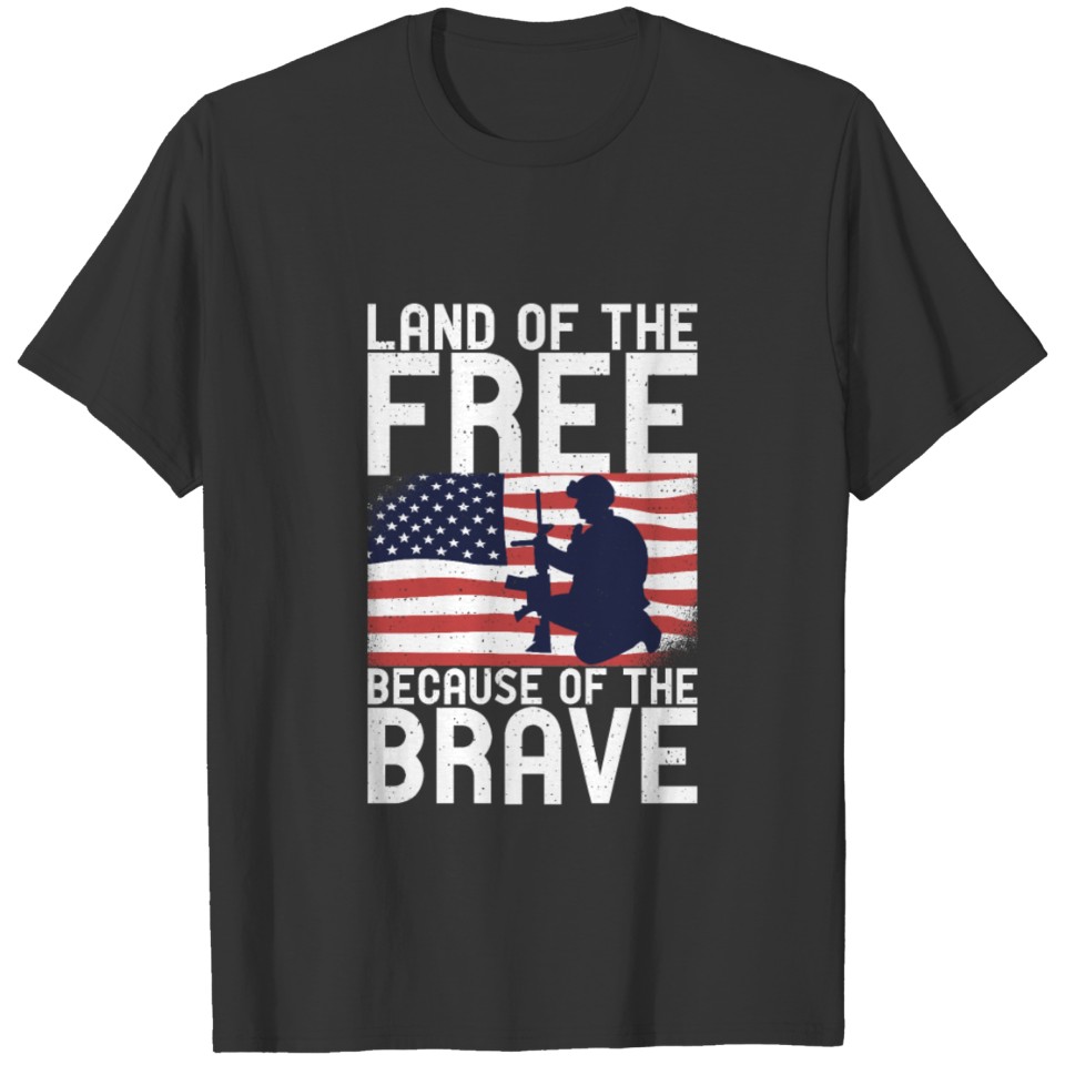Land Of The Free Because Of The Brave Memorial Day T-shirt