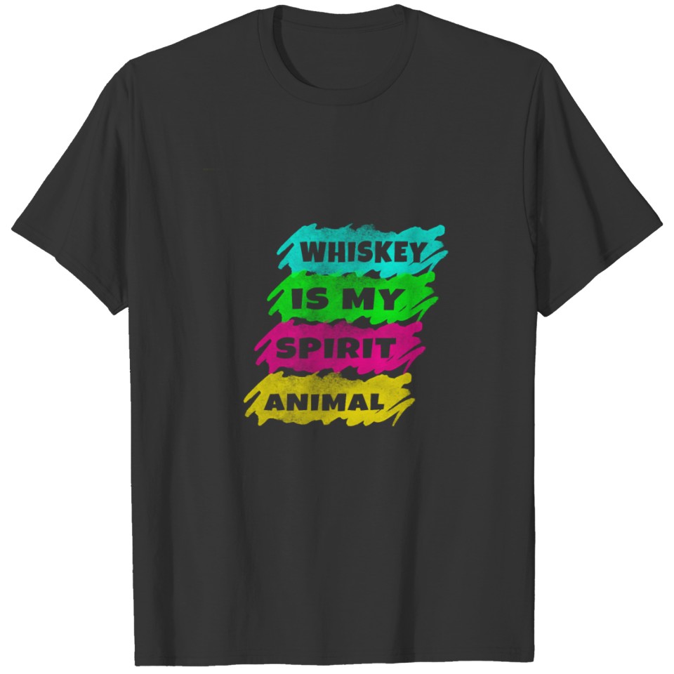 Whiskey Is My Spirit Animal T-Shirt, Funny Whiskey T-shirt