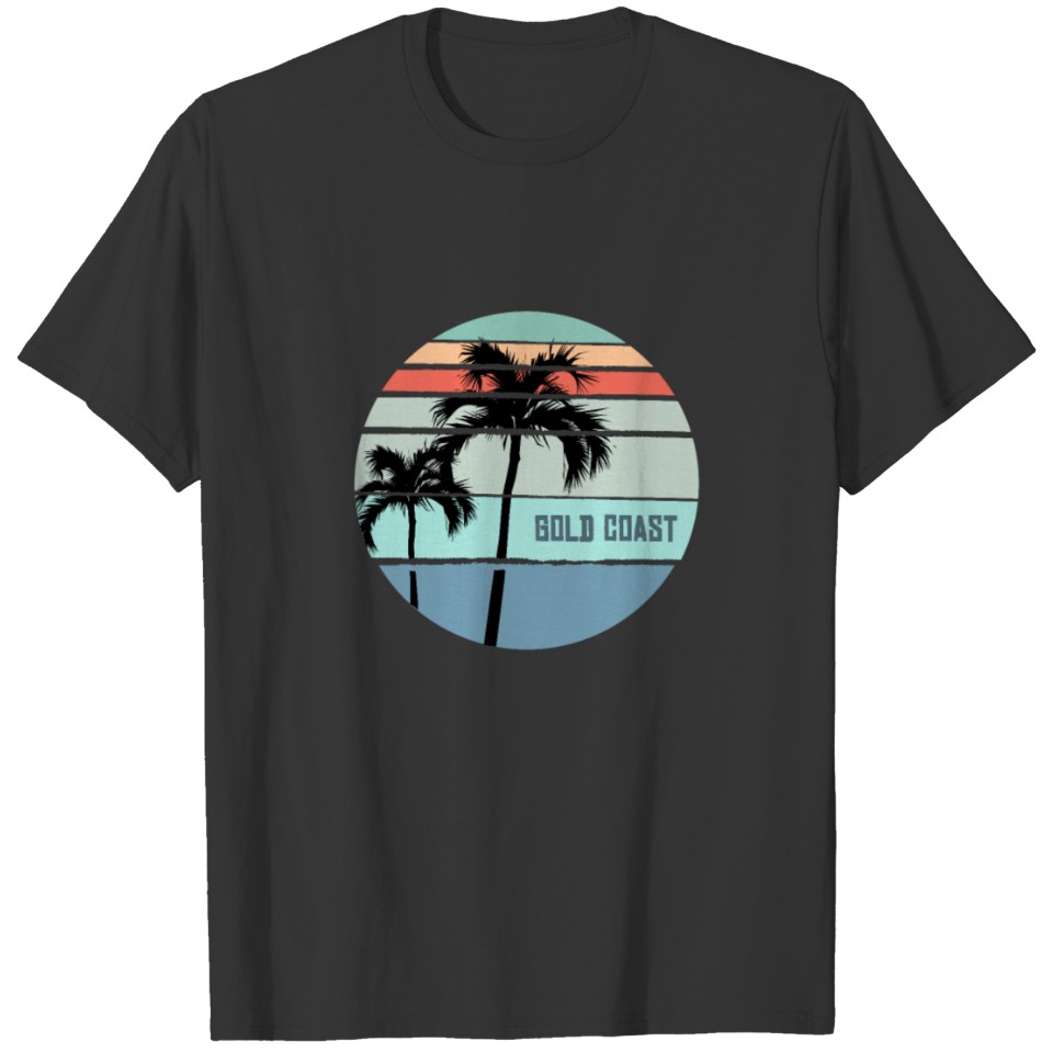 Cool Gold Coast Australia Palm Tree Vacation T-shirt