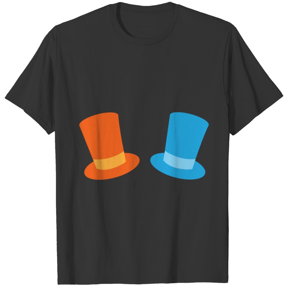 Dumb And Dumber - Orange And Blue Top Hats Sticker T-shirt