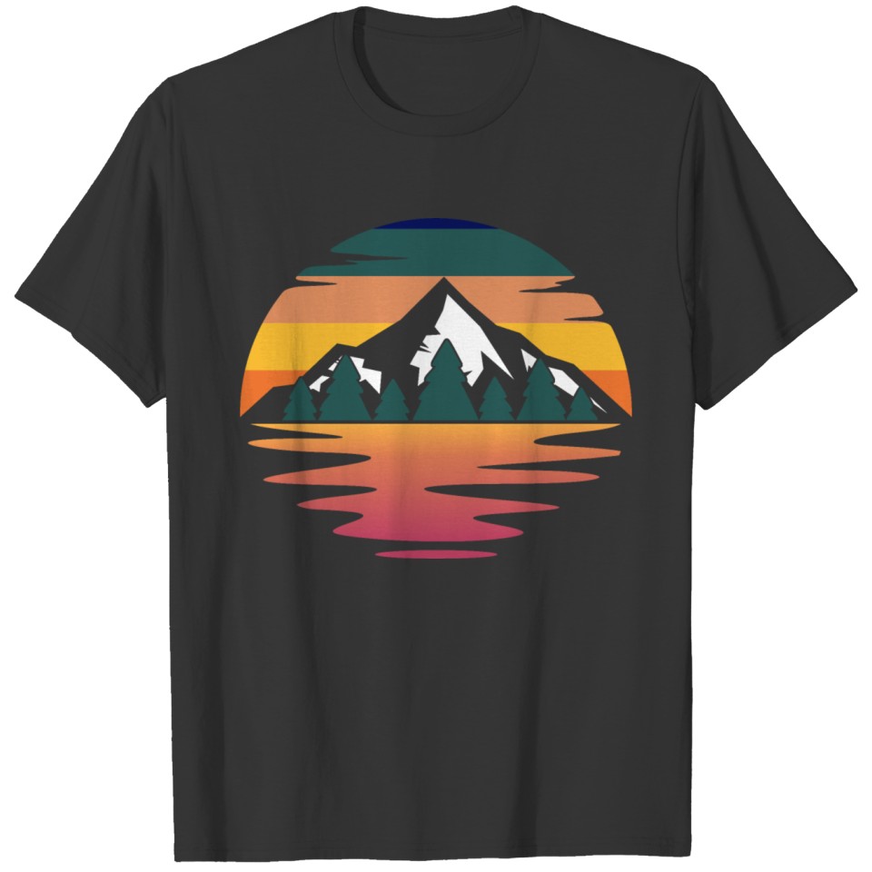 Mountains Retro T-shirt
