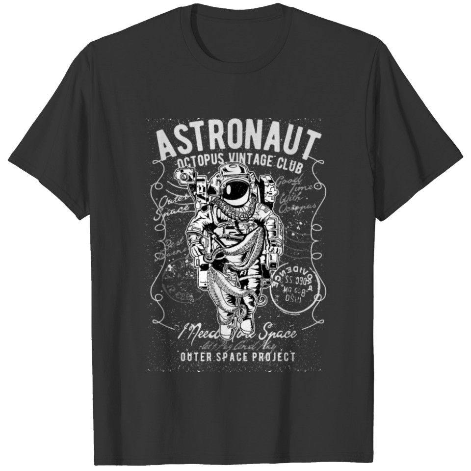 Astronaus octopus T-shirt