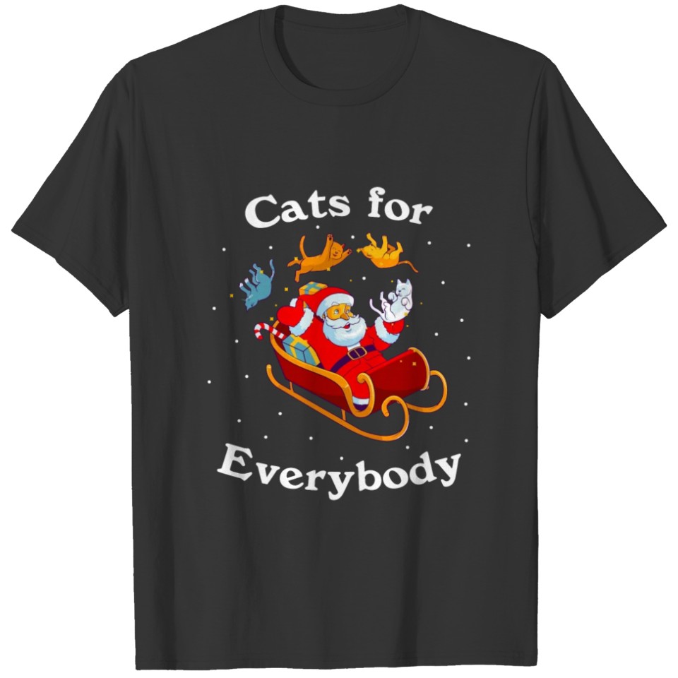 Cats For Everybody Christmas Cat Lover Gift T-shirt