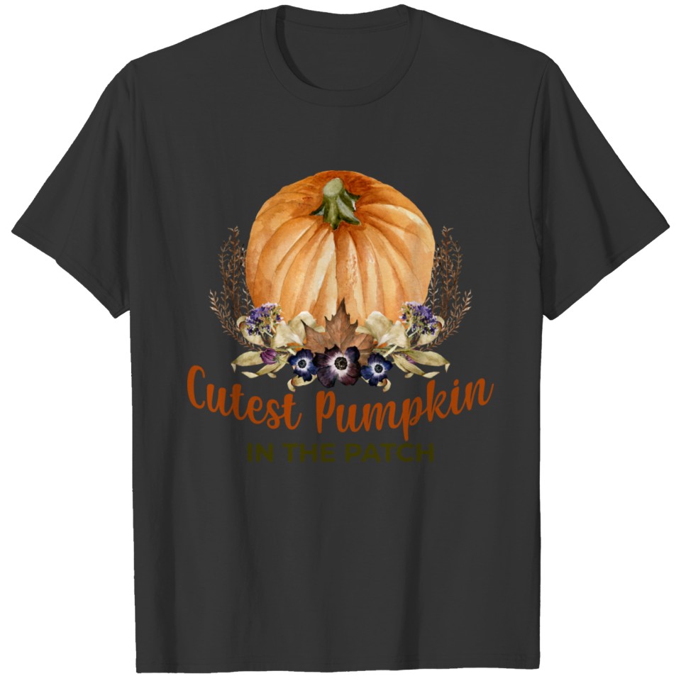 Cutest Pumpkin in the Patch Baby Clothes Toddler T Shirts