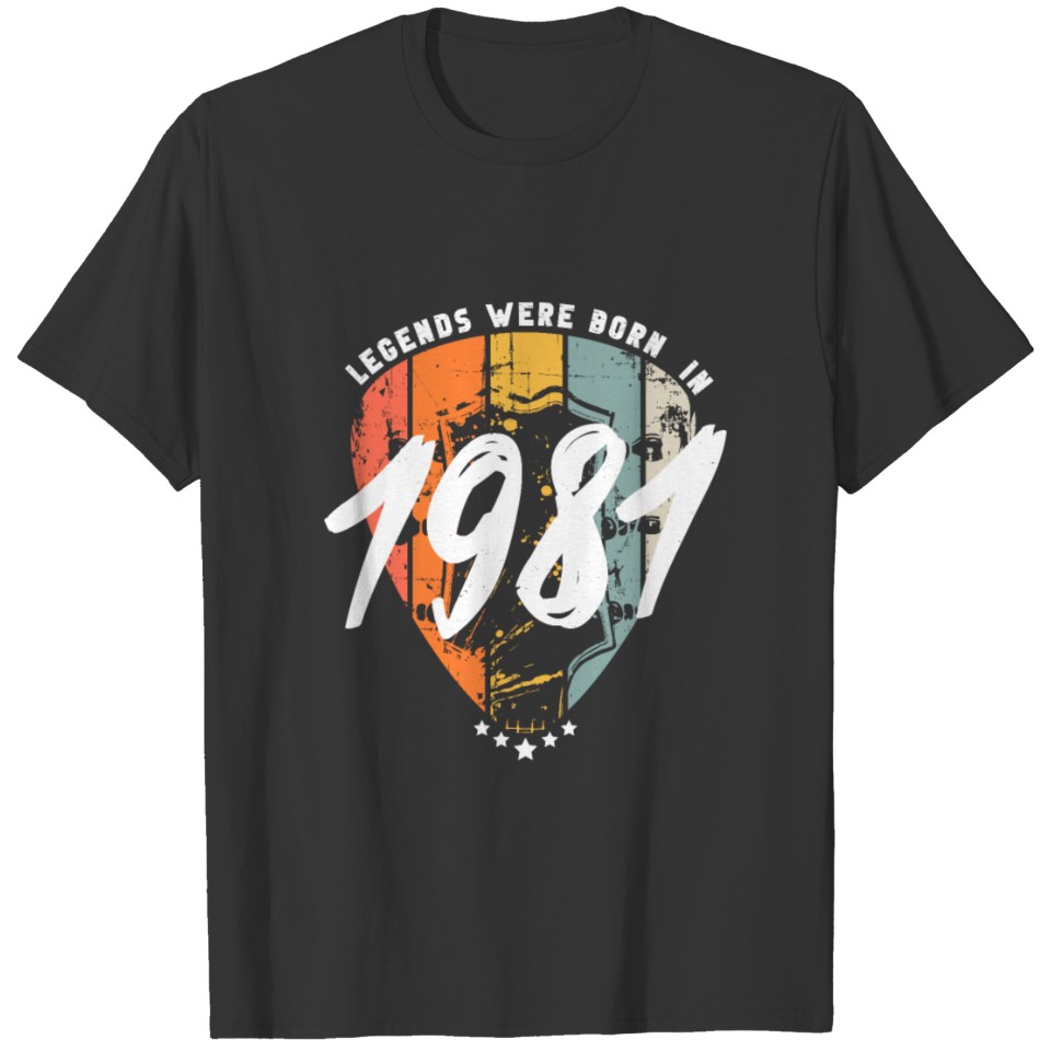1981 Birthday Guitar Guitarist T Shirts