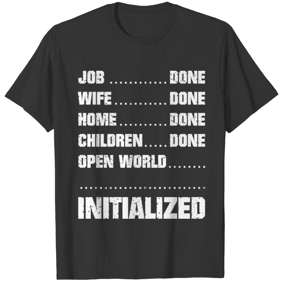 Open World Initialized Freiheit Offene Welt Beginn T-shirt
