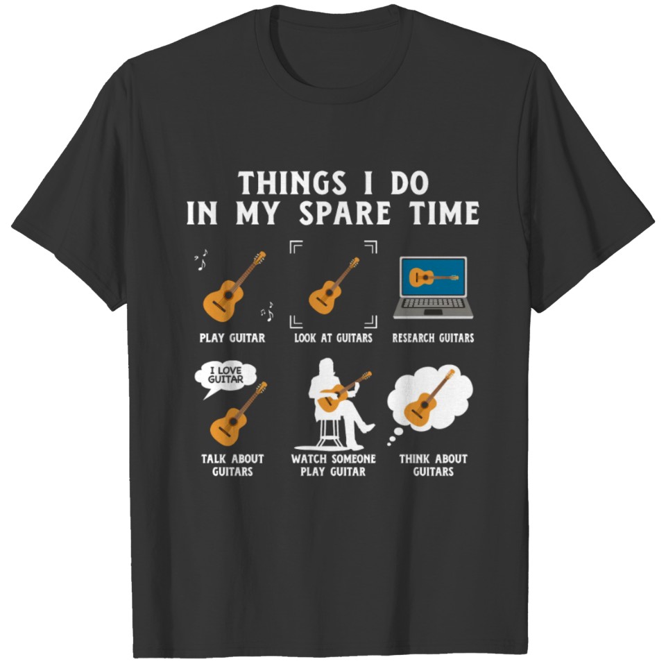 Things I Do in My Spare Time Guitar T-shirt