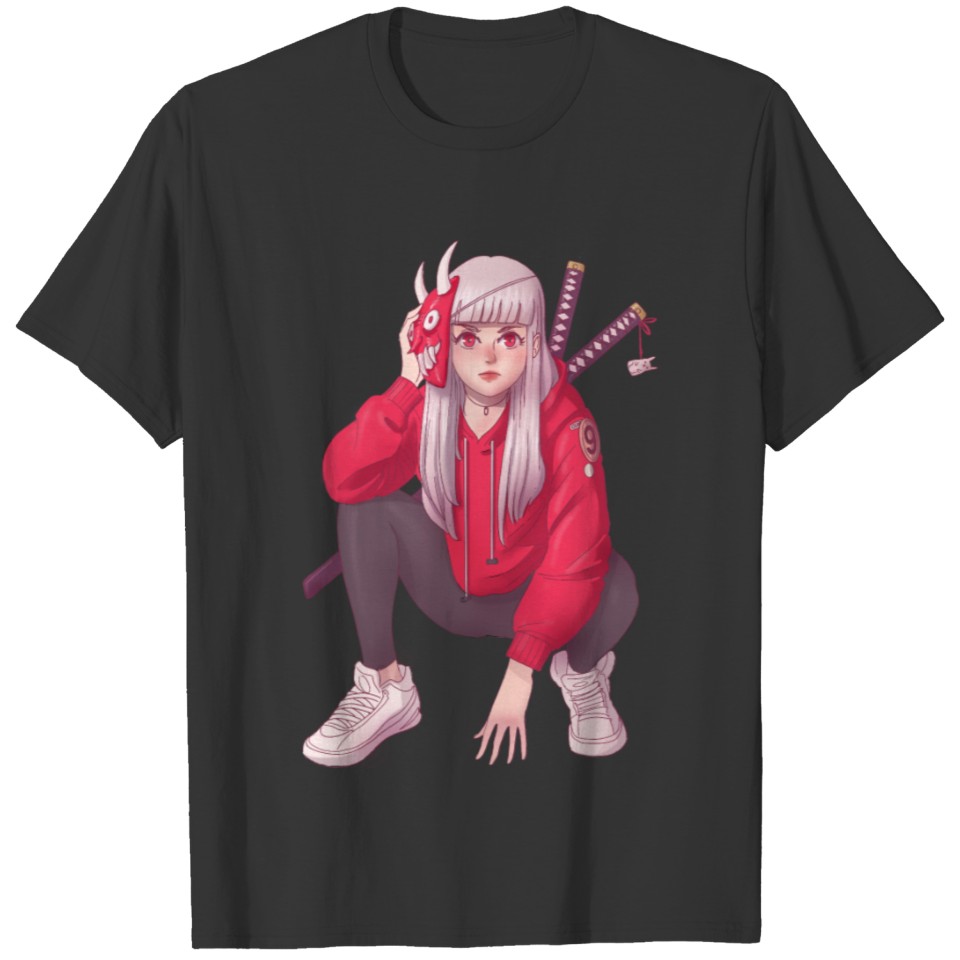Ninja Girl Anime/ Manga Art T-shirt