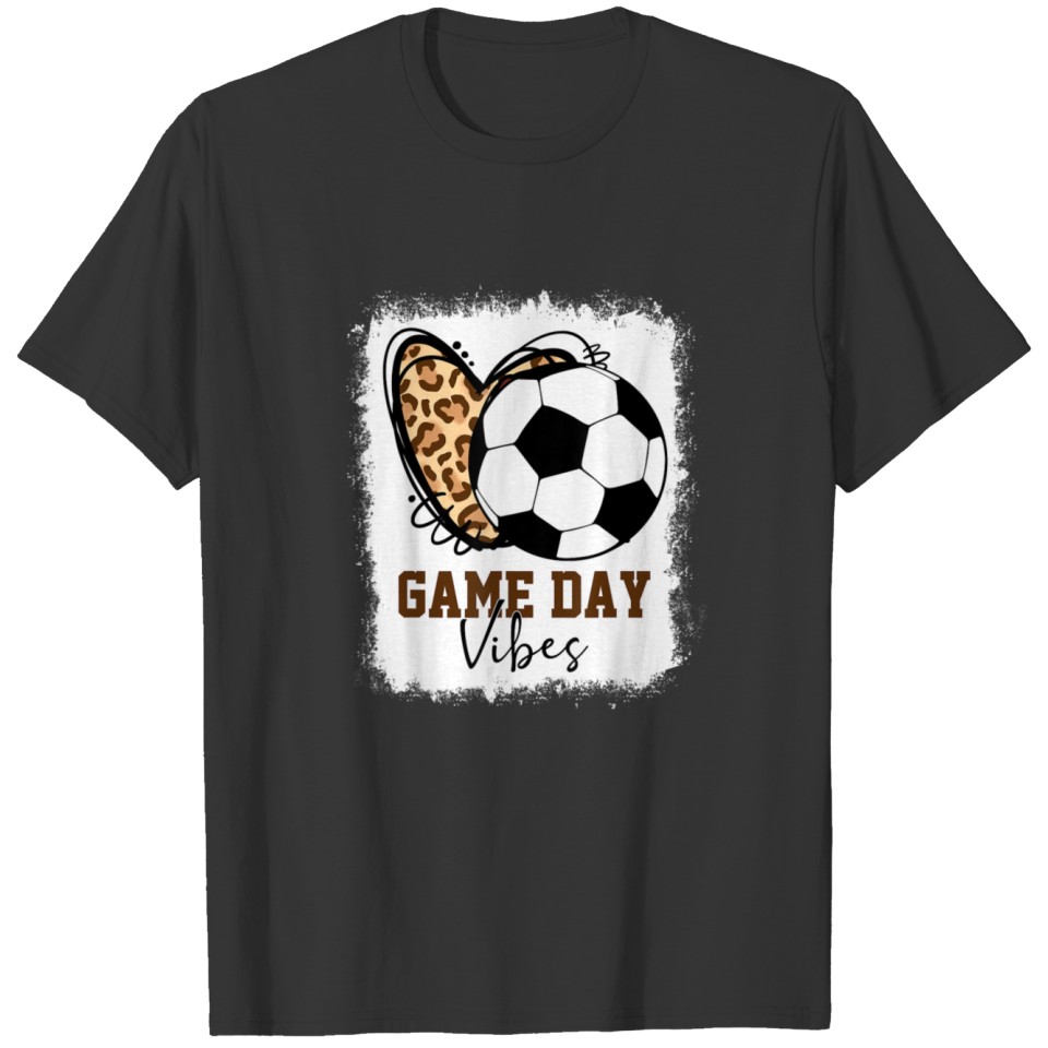 Bleached Soccer Game Day Vibes Soccer Mom Game Day T-shirt