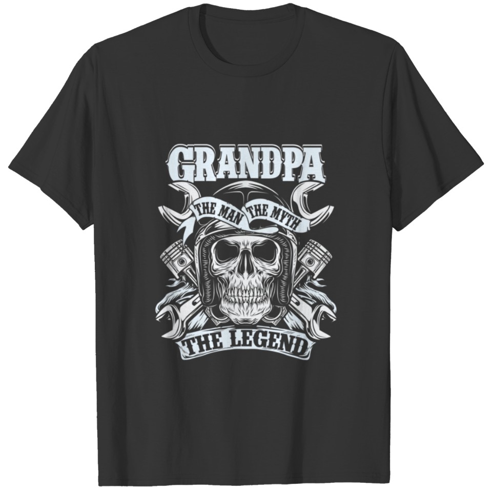 The Man The Myth The Legend Biker Grandpa T-shirt