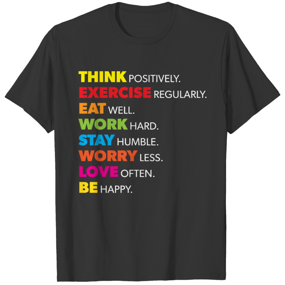 think exercise eat etc T-shirt